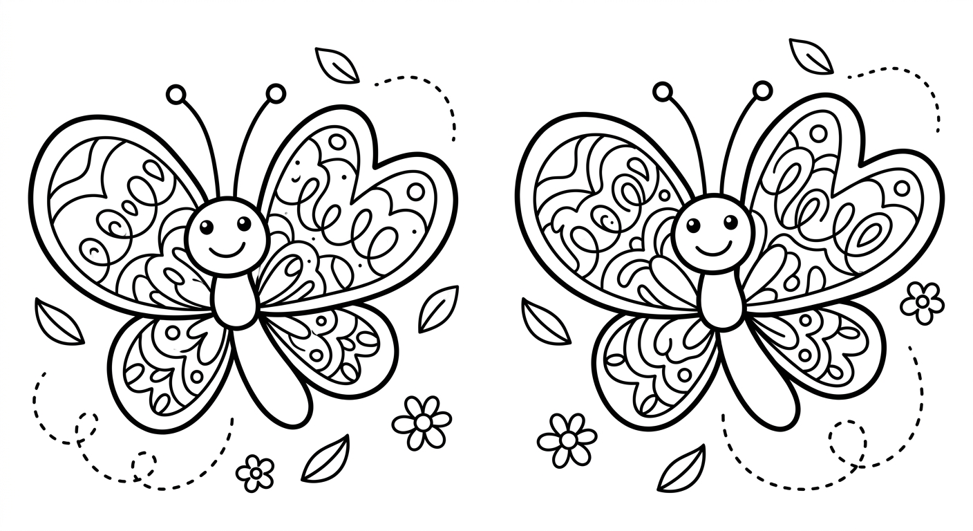 Butterflies coloring pack