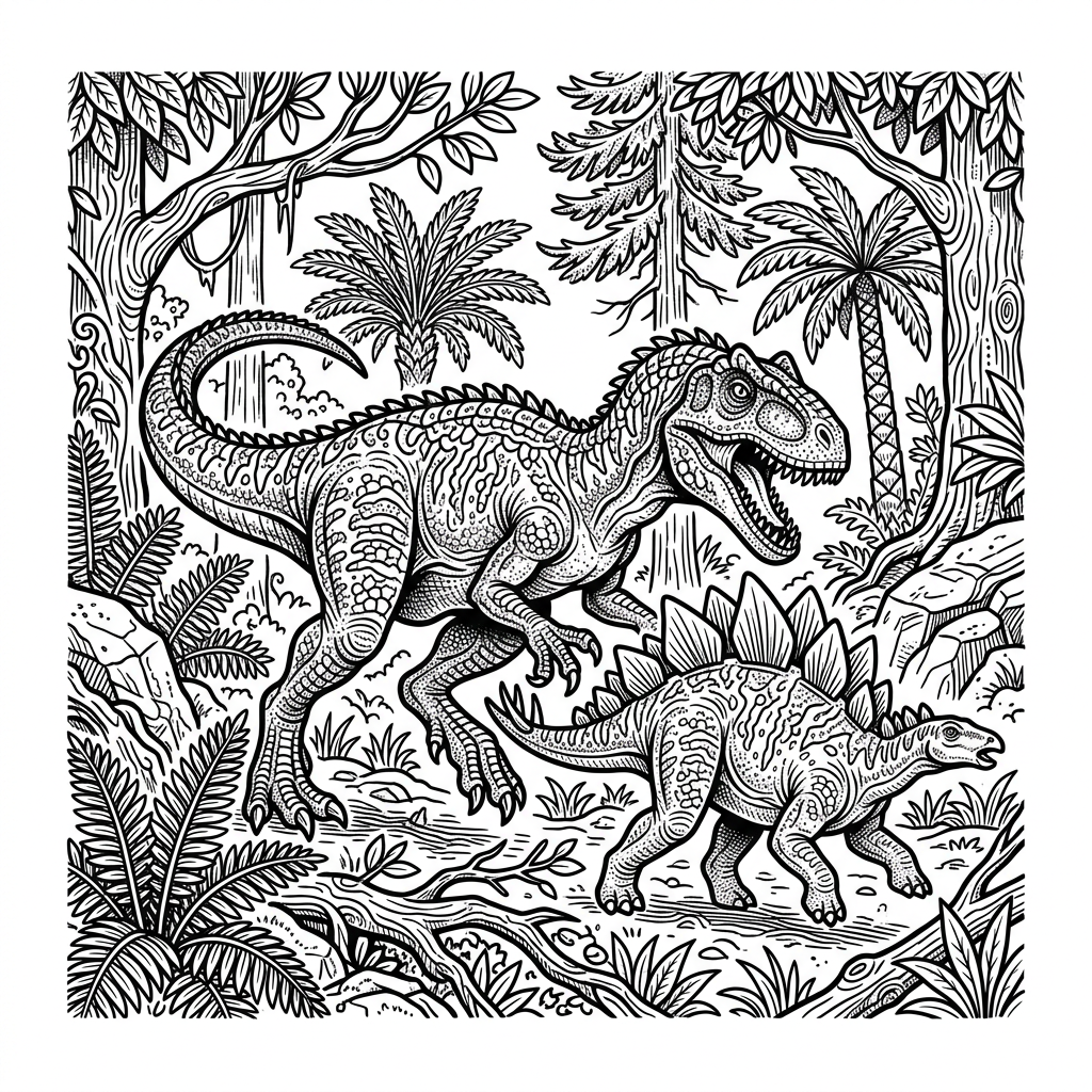 Dinosaurs coloring pack