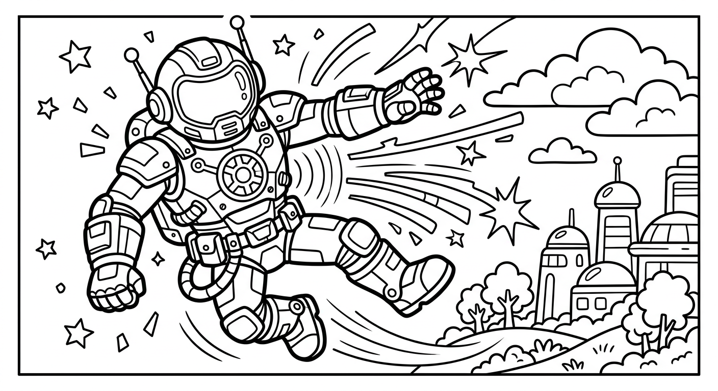 Superheroes coloring pack