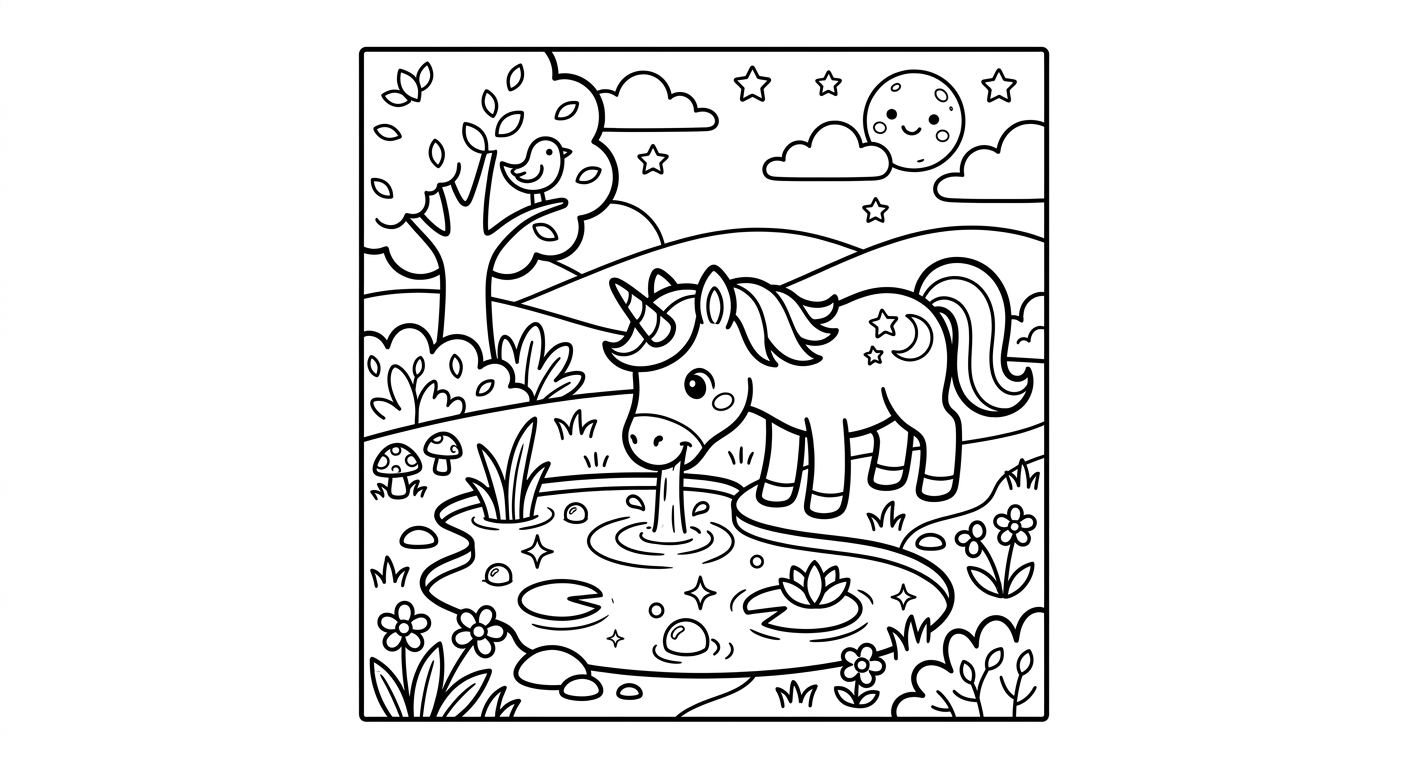 Unicorns coloring pack